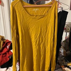 LOFT Mustard Long Sleeve Women's Tee
